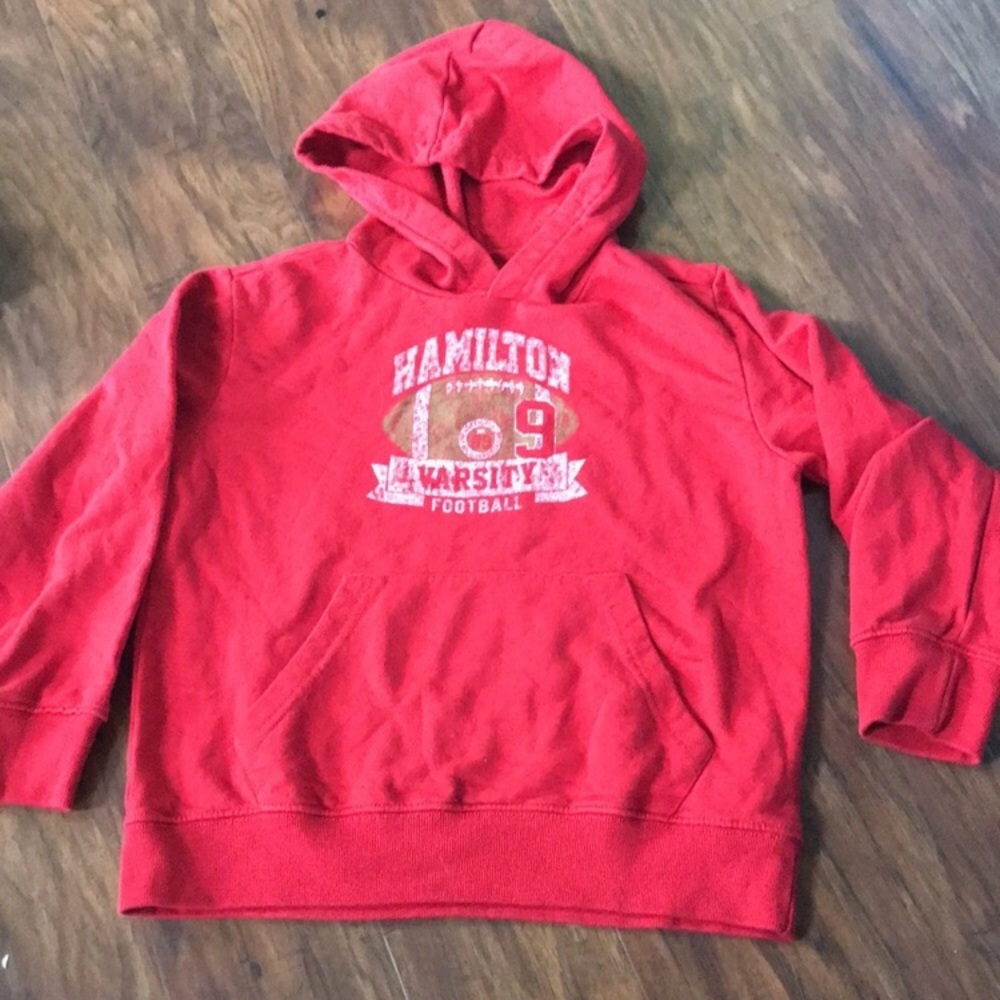 Two football sweatshirts